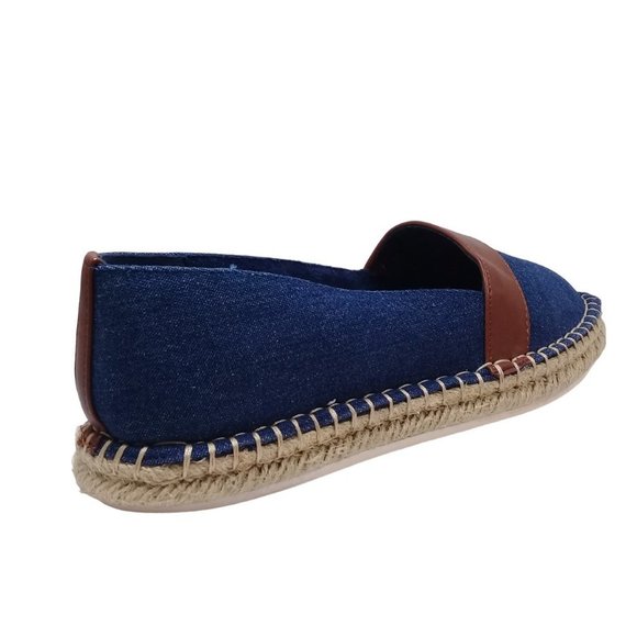 St John's Bay Women's NEW! Marlee Denim Blue Flat Slip-On Round Toe Shoes - Picture 6 of 11